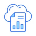 Beautiful designed vector of cloud report in modern style, easy to use icon