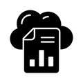 Beautiful designed vector of cloud report in modern style, easy to use icon