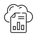 Beautiful designed vector of cloud report in modern style, easy to use icon