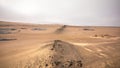 A beautiful, desolate desert landscape at Skeleton Coast, Namibia. Royalty Free Stock Photo