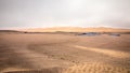 A beautiful, desolate desert landscape at Skeleton Coast, Namibia. Royalty Free Stock Photo