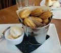 Delicious Churros and ice cream Royalty Free Stock Photo