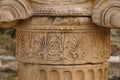 Beautiful detail of greek column in Parthenon,Athens. Royalty Free Stock Photo