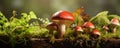 Beautiful detail of mushrooms. copy space for text