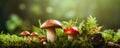 Beautiful detail of mushrooms. copy space for text