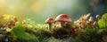 Beautiful detail of mushrooms. copy space for text