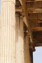 Beautiful detail of Parthenon temple on the Acropolis in Athens. Royalty Free Stock Photo