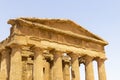 Beautiful Detail of The Temple of Concordia Tempio della Concordia In Valley of Temples, Agrigento, Italy.