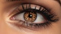 A Beautiful Detailed Crisp Healthy Women Glossy Eye Retina Close Up