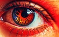 A Beautiful Detailed Crisp Healthy Women Glossy Eye Retina Selective Focus