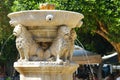 Beautiful details of the Morosini Fountain in Heraklion Royalty Free Stock Photo