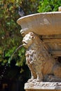 Beautiful details of the Morosini Fountain in Heraklion