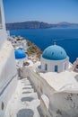 Beautiful Landscape Panorama view of Santorini Greece Royalty Free Stock Photo