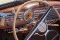 Classic car interior and dash Royalty Free Stock Photo