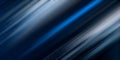 Diagonal blue line flow shiny blurred surface background realistic illustration. Bright futuristic stripes spotlight energy gradie