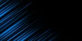 Diagonal blue line flow shiny blurred surface background realistic illustration. Bright futuristic stripes spotlight energy gradie