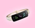 Beautiful diamond bracelet with smart information display