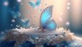 Beautiful diamond Butterfly Generative AI