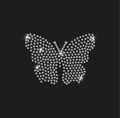 Beautiful diamond butterfly, vector illustration