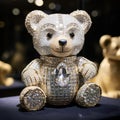 Beautiful diamond encrusted teddybear Generative AI