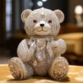 Beautiful diamond encrusted teddybear Generative AI