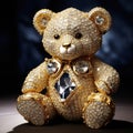 Beautiful diamond encrusted teddybear Generative AI