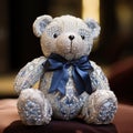 Beautiful diamond encrusted teddybear Generative AI