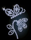 Beautiful diamond flower and butterfly