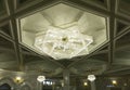 Beautiful diamond and geometric patterns of as roof lamp inside qol sarif mosque