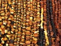 Colorful amber necklace for sale, Lithuania