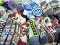 Socks and gloves for sale, Lithuania Royalty Free Stock Photo