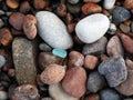Beautiful different shape and colors stones, Lithuania Royalty Free Stock Photo