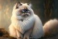 Beautiful Digital Art The Elegant and Cuddly Himalayan Cat Portrait