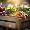 Farmers Market Bounty in a Rustic Crate