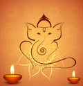 Beautiful diwali celebration Hindu Lord Ganesha festival background