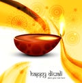 Beautiful diwali lamp creative colorful