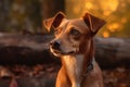 Beautiful dog portrait in a natural environment and blurred background