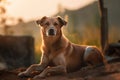 Beautiful dog portrait in a natural environment and blurred background