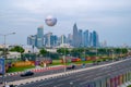 Beautiful Doha Skyline view from Bidda Park Qatar Royalty Free Stock Photo