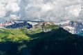 Beautiful Dolomites mountains in Italy - view from Col di Lana hill