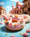 beautiful donut Creative italy style