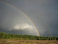 Beautiful double rainbow Royalty Free Stock Photo