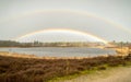 Double rainbow over Haterse en Overasseltse Vennen in the Netherlands