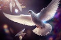 Beautiful dove bird peace no war. Generative AI