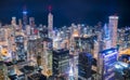Beautiful downtown Chicago skyline at night Royalty Free Stock Photo