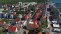 Beautiful Downtown Hel Centrum Ulica Wiejska Aerial View Poland