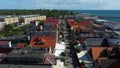 Beautiful Downtown Hel Centrum Ulica Wiejska Aerial View Poland