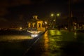 Beautiful downtown seawall gazebo at night Royalty Free Stock Photo