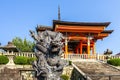 Beautiful Dragon statue at the entrance gate of Kiyomizudera Temple in Kyoto, Japan Royalty Free Stock Photo