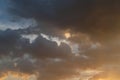 Beautiful dramatic cloudscape, Cloudy sky background Royalty Free Stock Photo